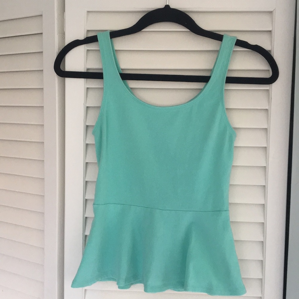 Express Mint Peplum Top